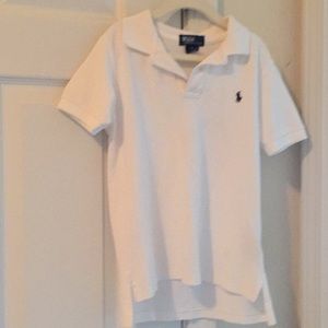 Boys white Polo Ralph Lauren shirt